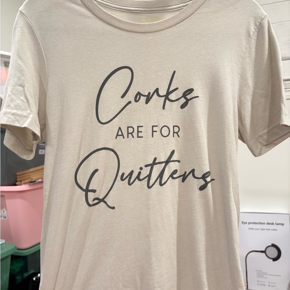 Beige Graphic Tee - Short Sleeve